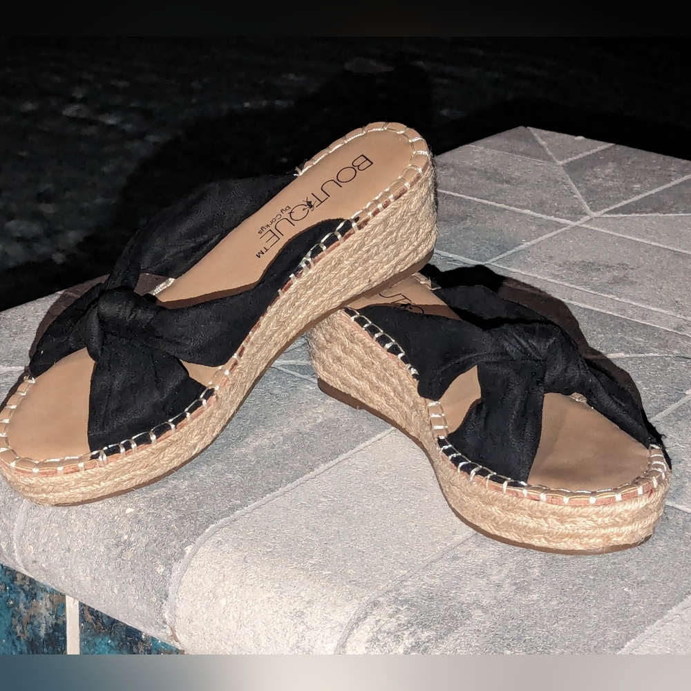 Black, Boutique by Corkys, Size 7 Sandals